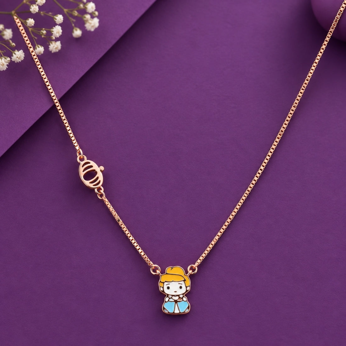 The Cinderella Carriage 925 Silver Rose Gold Chain