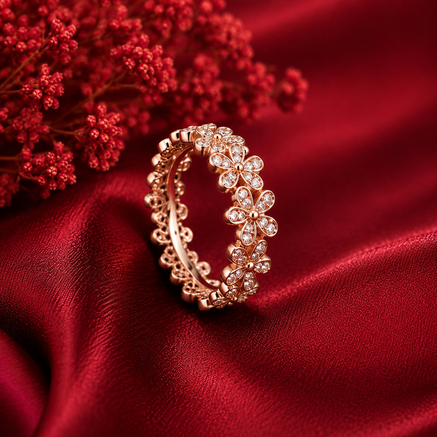 Blossoming Eternity 925 Sterling Silver Ring