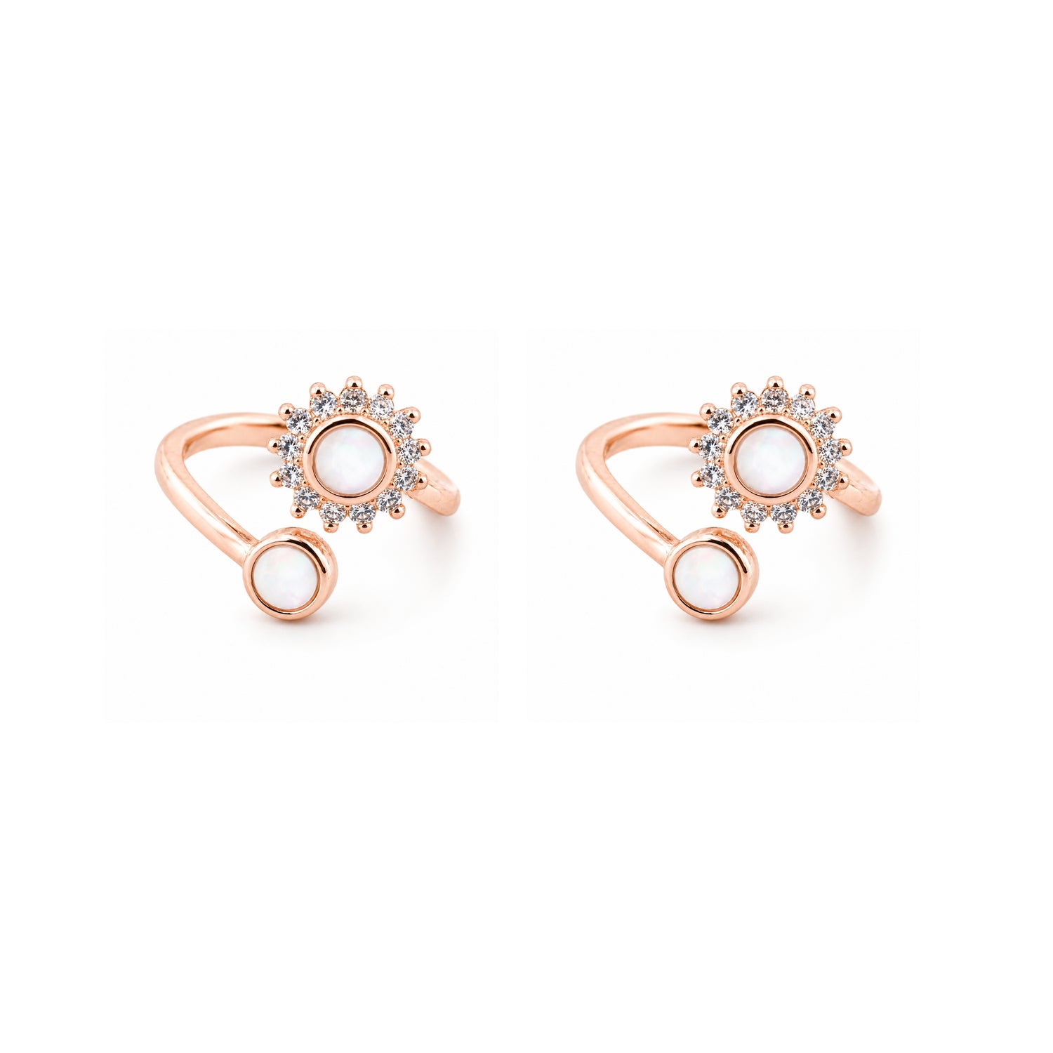 The Solar Flare Adjustable Toe Ring Set