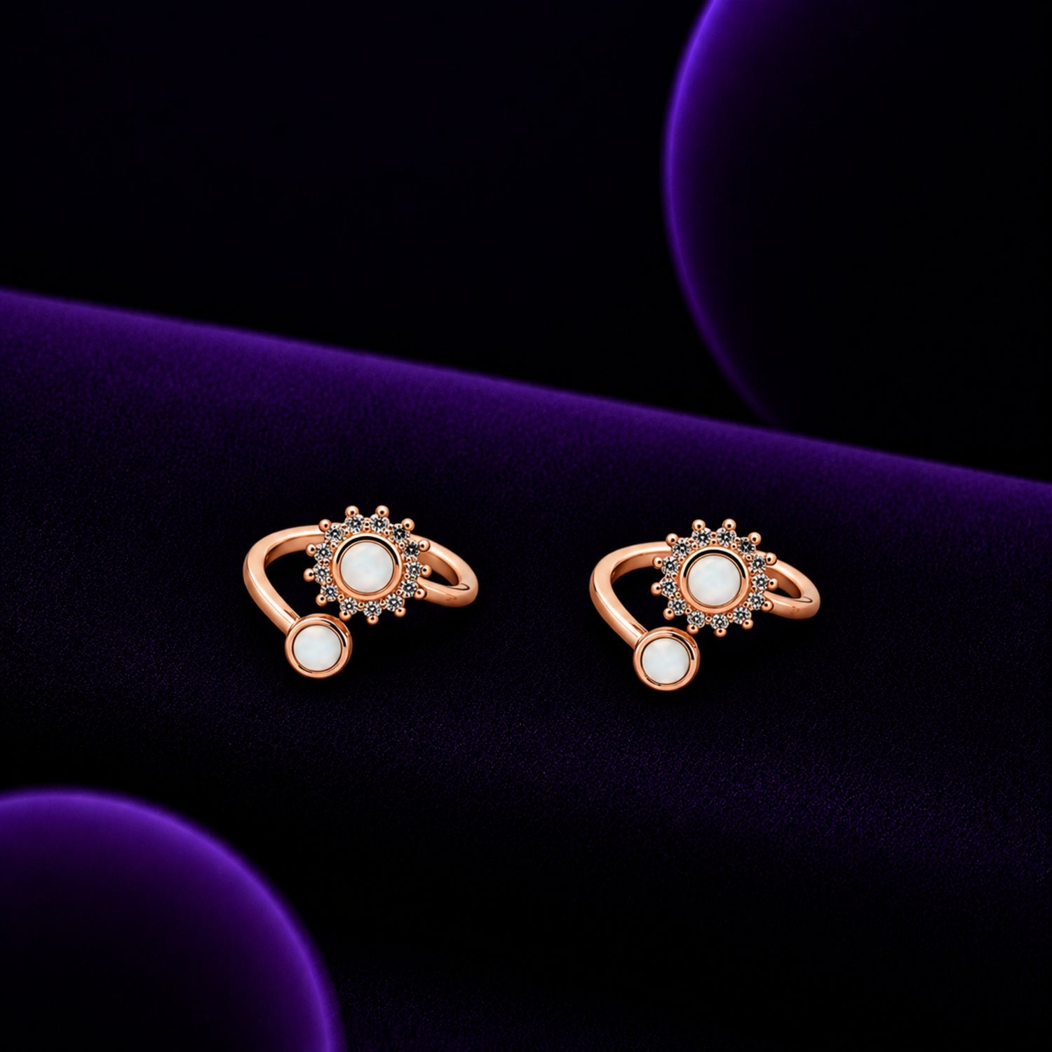 The Solar Flare Adjustable Toe Ring Set