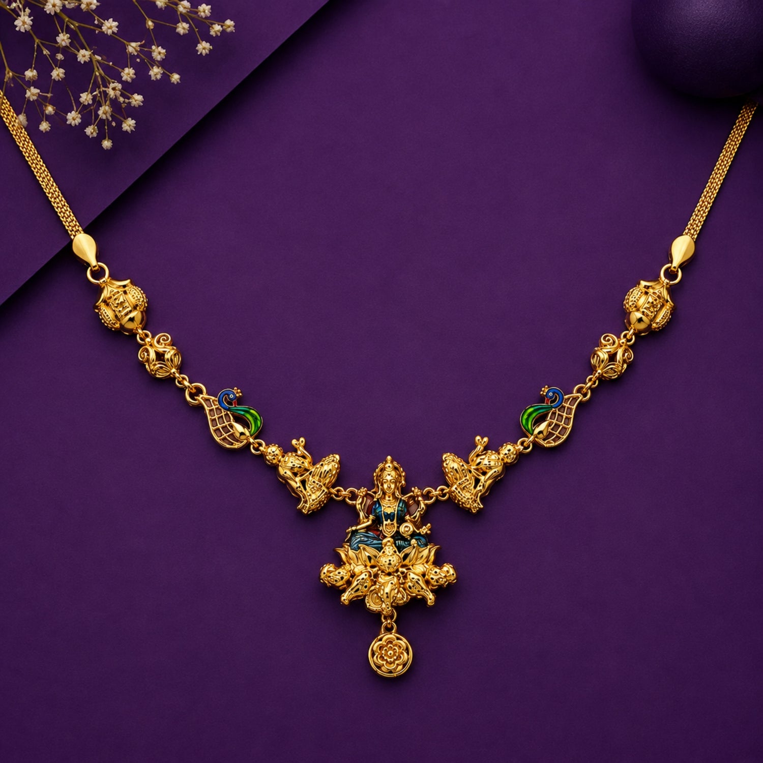 The Peacock Lakshmi Fusion 925 Silver Choker