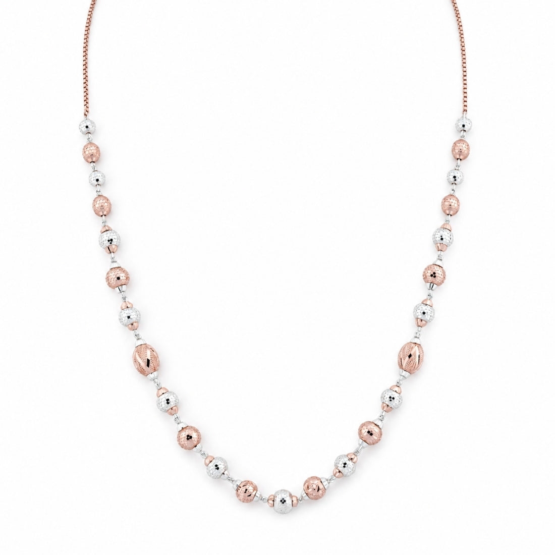 The Aura Dual-Tone Textured Bead Chain