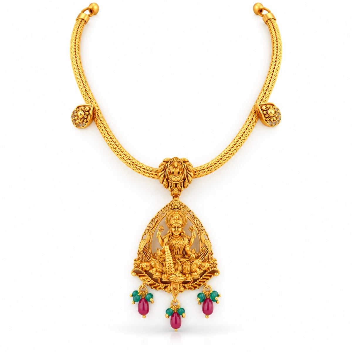 The Simha Lakshmi Nakkasi 925 Gold Plated Silver Necklace