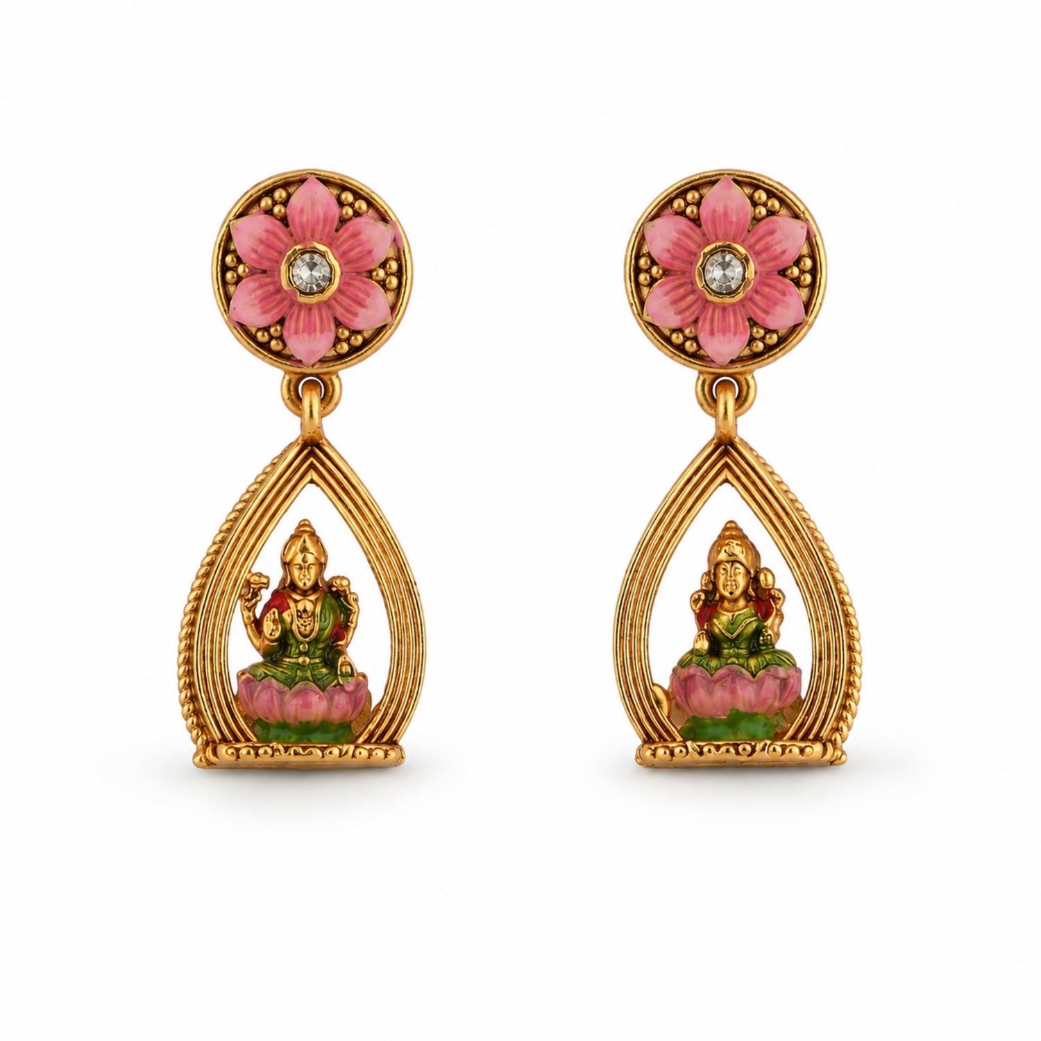The Padmapriya Goddess Lakshmi 925 Silver Earrings