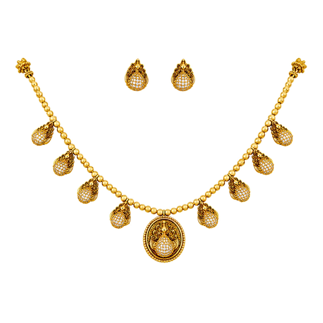 The Mayura Guttapusalu 925 Silver Medallion Set