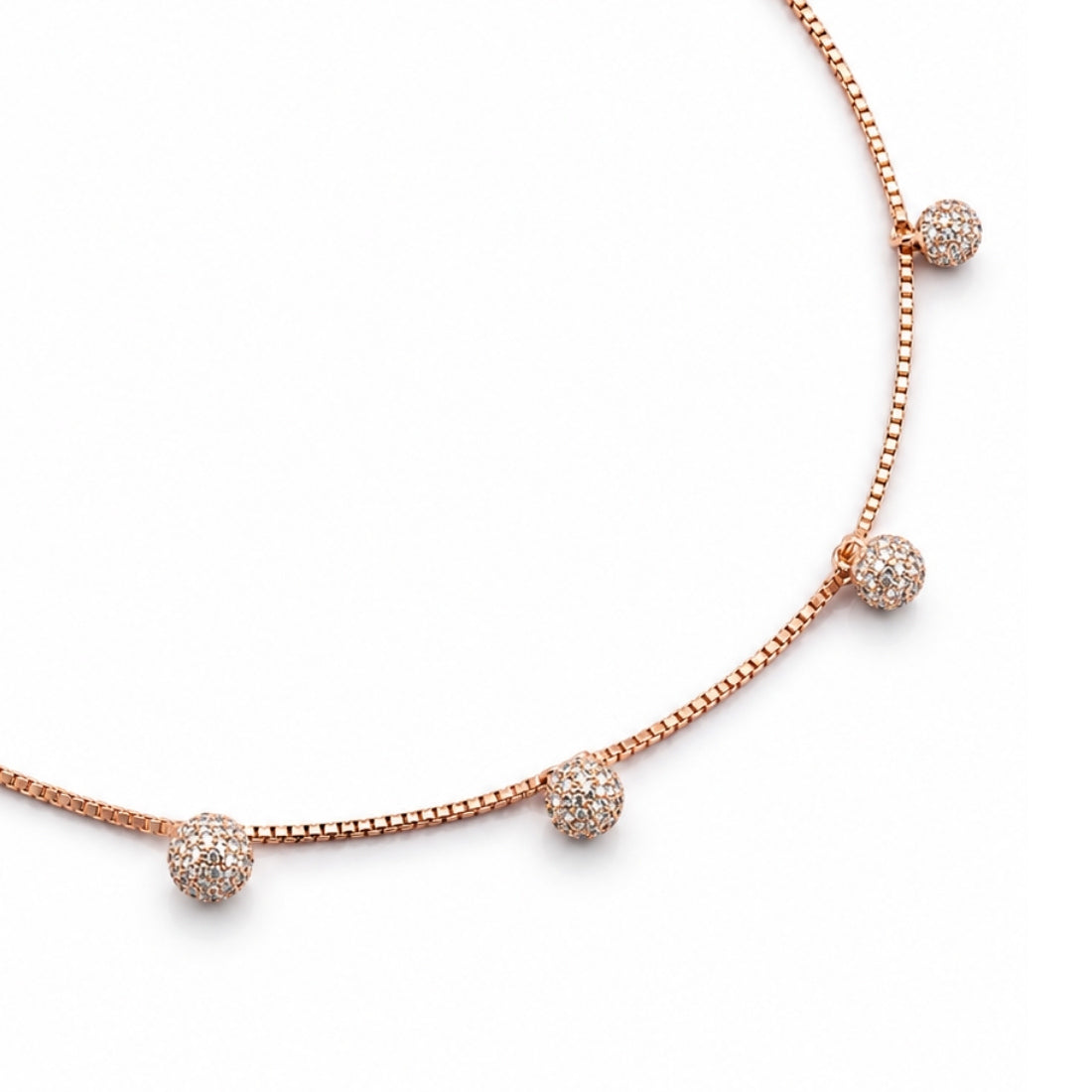 Rose Gold Stardust Drop 925 Silver Payal