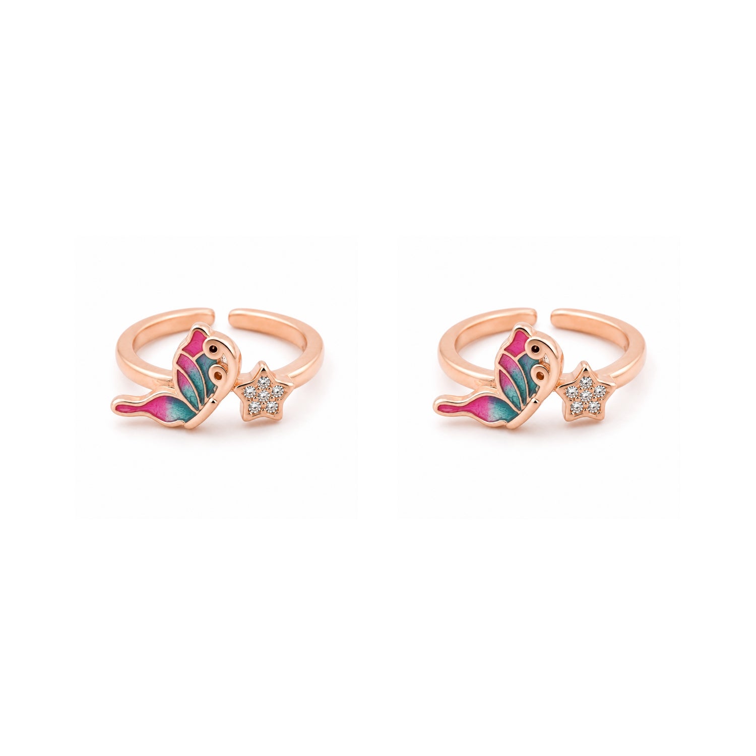 Stardust Butterfly 925 Silver Toe Rings