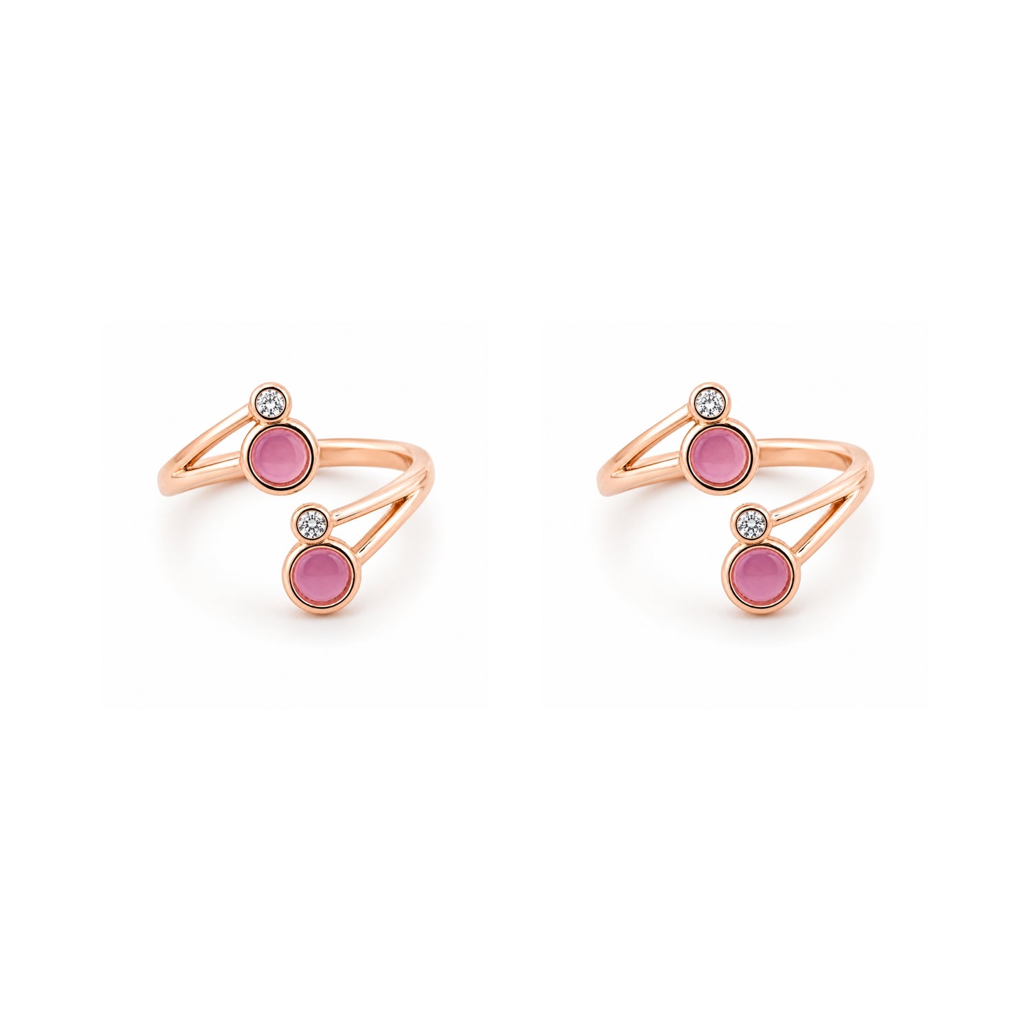 Blush Orbit 925 Silver Toe Rings