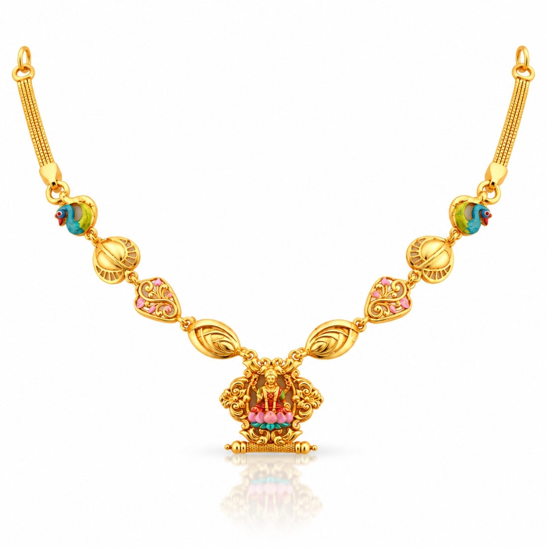 The Royal Lakshmi Padma Peetham Heritage 925 Silver Necklace