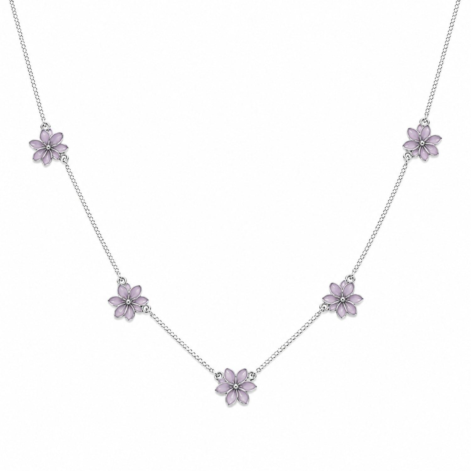 Lavender Bloom 925 Silver Chain