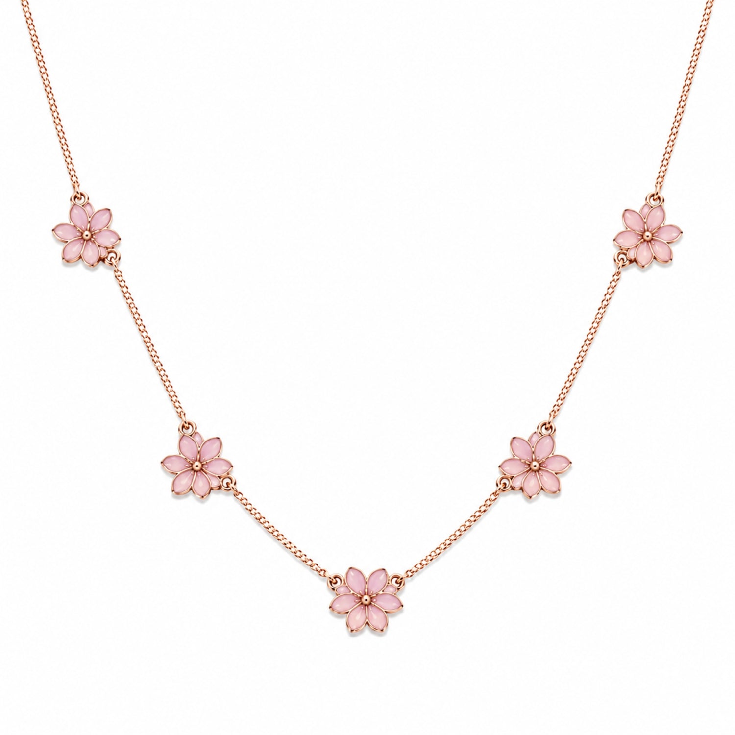 Pink Petal Aura 925 Silver Chain