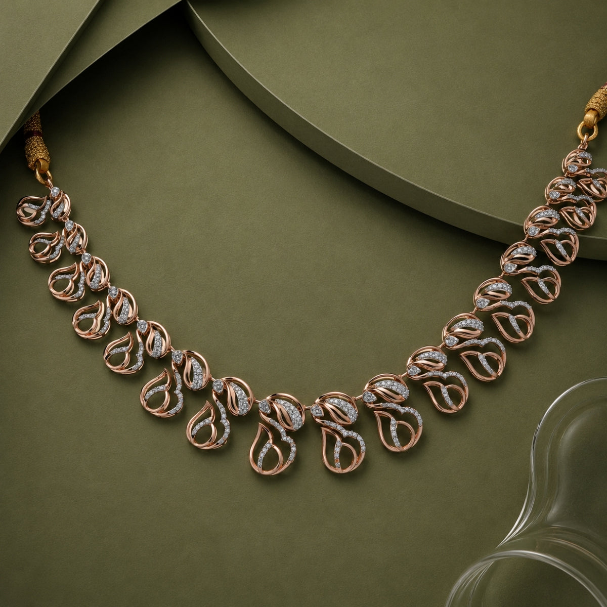 Serenade Curved Leaf Silver Necklace
