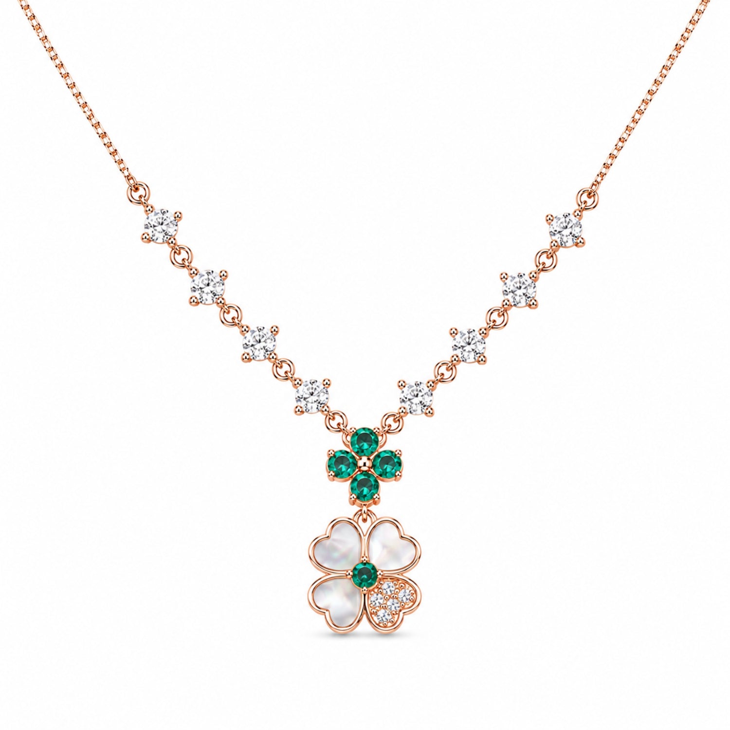 Verdant Aura Mother-of-Pearl Chain
