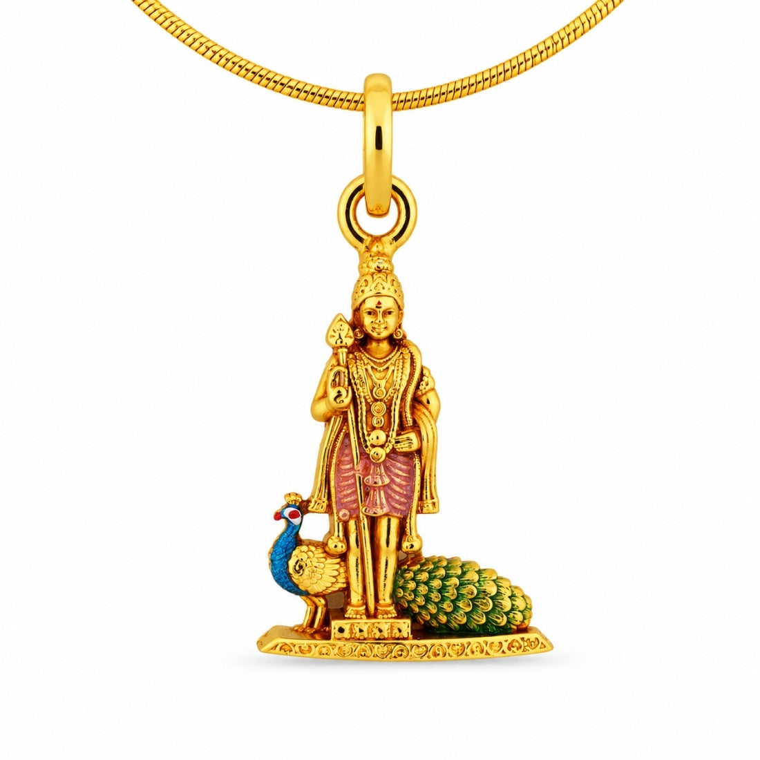The Standing Murugan Mayil Vaahanam Pendant