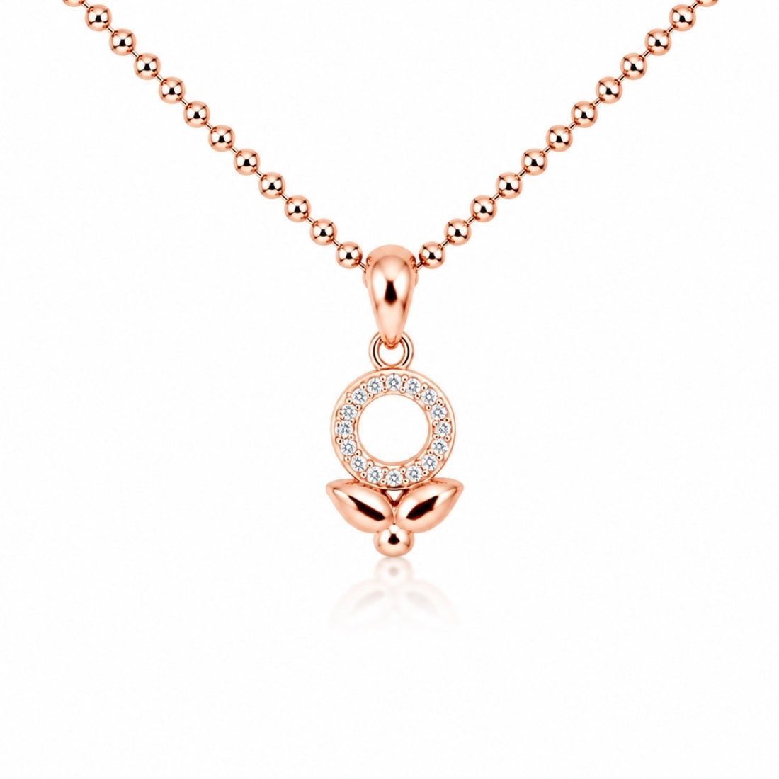 The Geometric Blossom 925 Silver Rose Gold Pendant