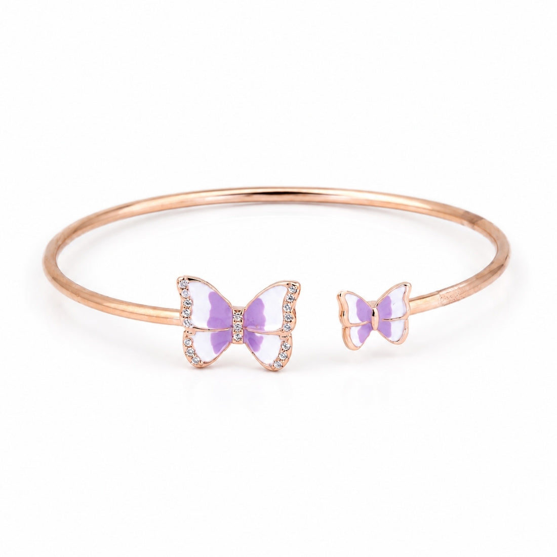 Lavender Flutter Rose Gold Butterfly Kada