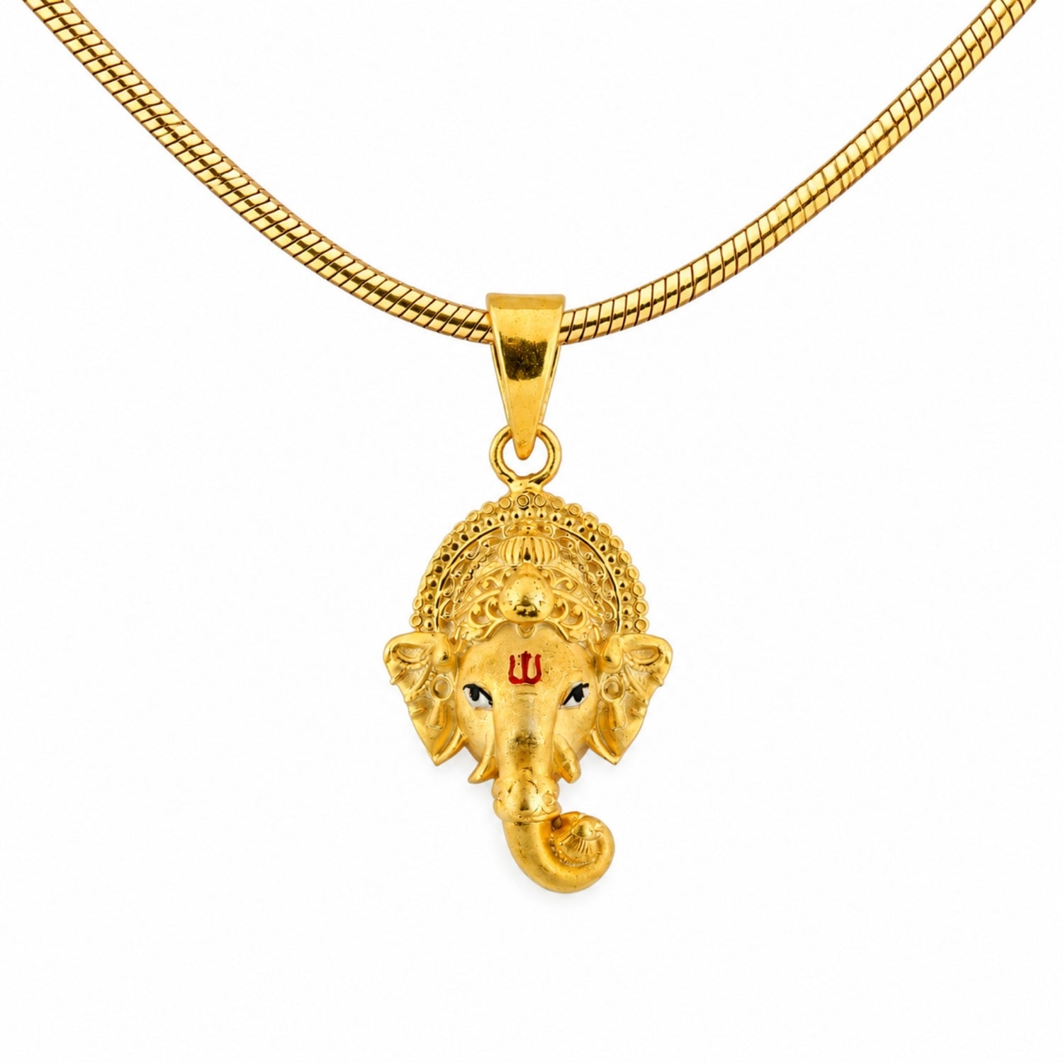 Divine Gold Plated 925 Silver Vinayagar Head Pendant