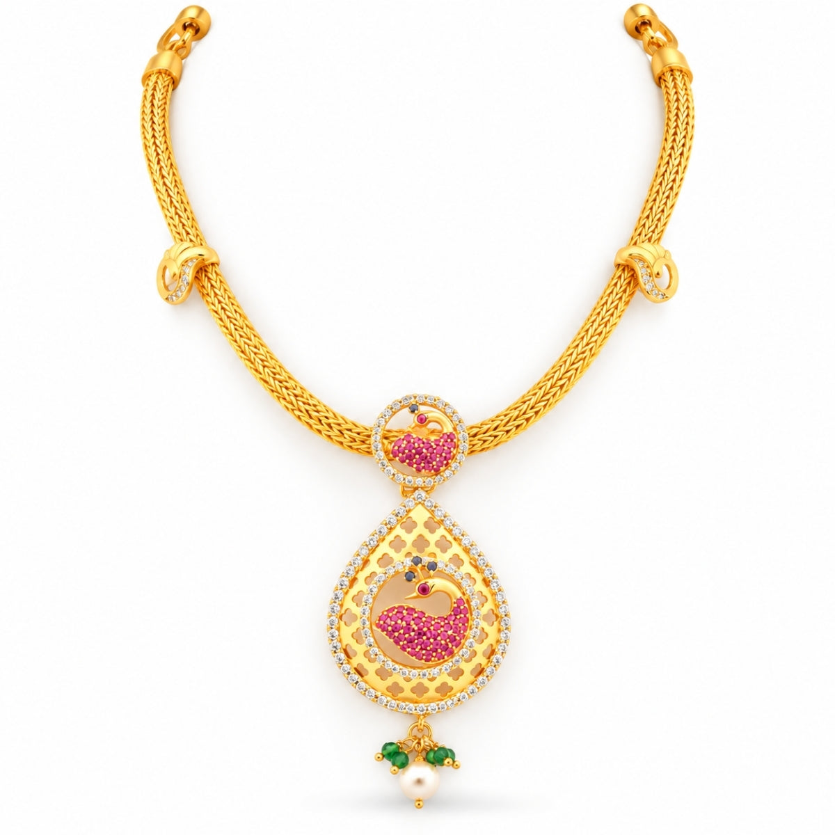 The Mayura Chitra CZ 925 Silver Necklace