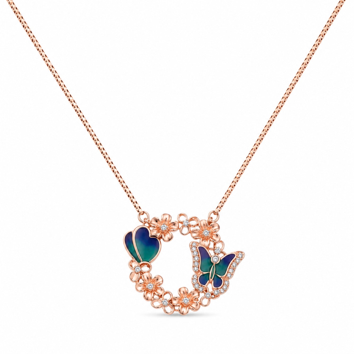 Aura Monarch 925 Silver Rose Gold Chain