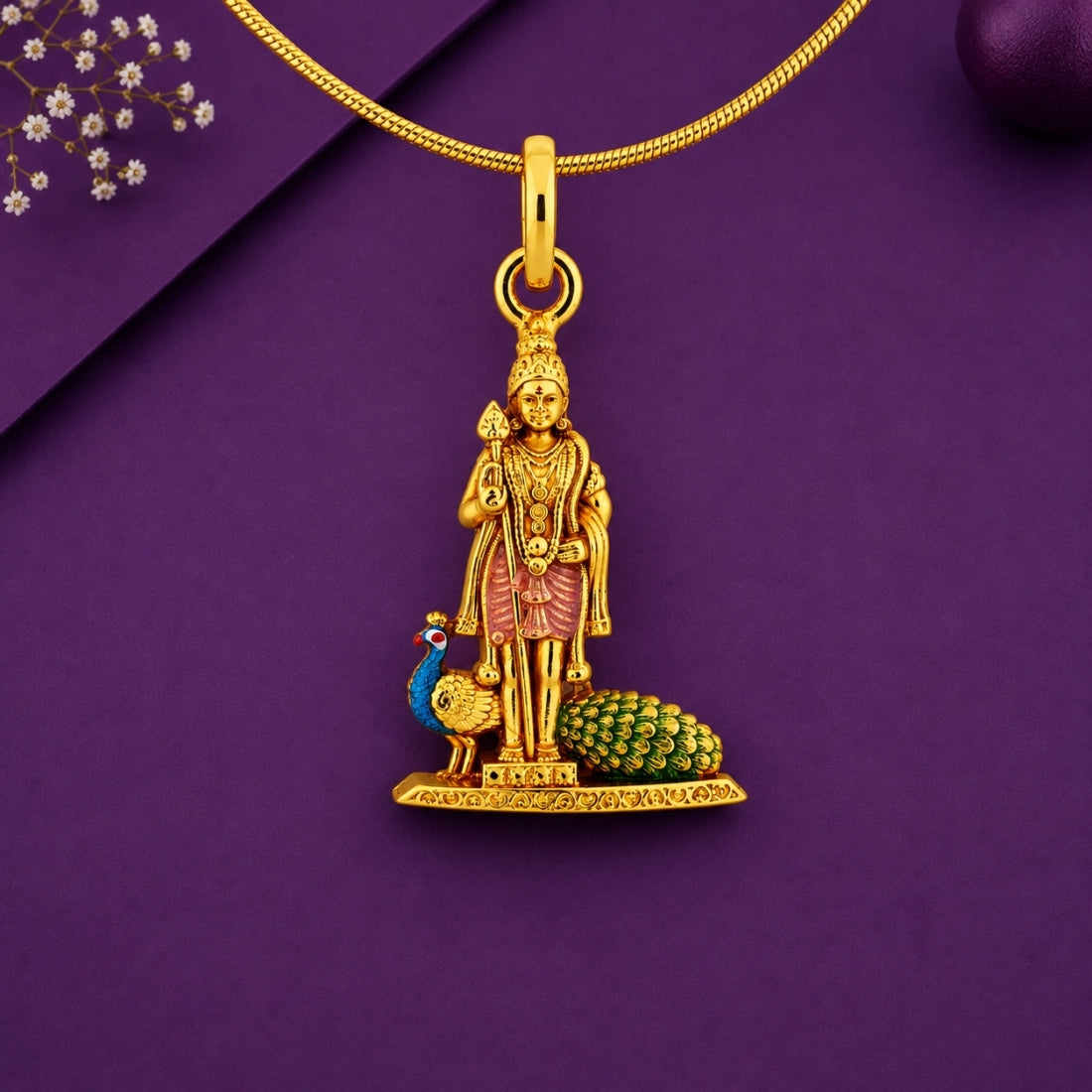 The Standing Murugan Mayil Vaahanam Pendant