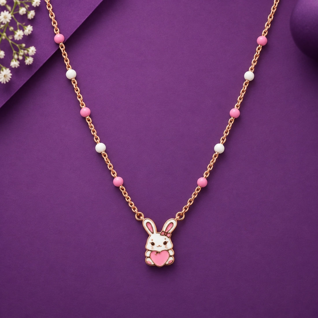 The Candy Bead Bunny 925 Silver Rose Gold Chain