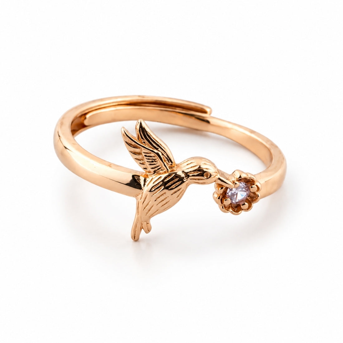Enchanted Garden Hummingbird 925 Silver Ring
