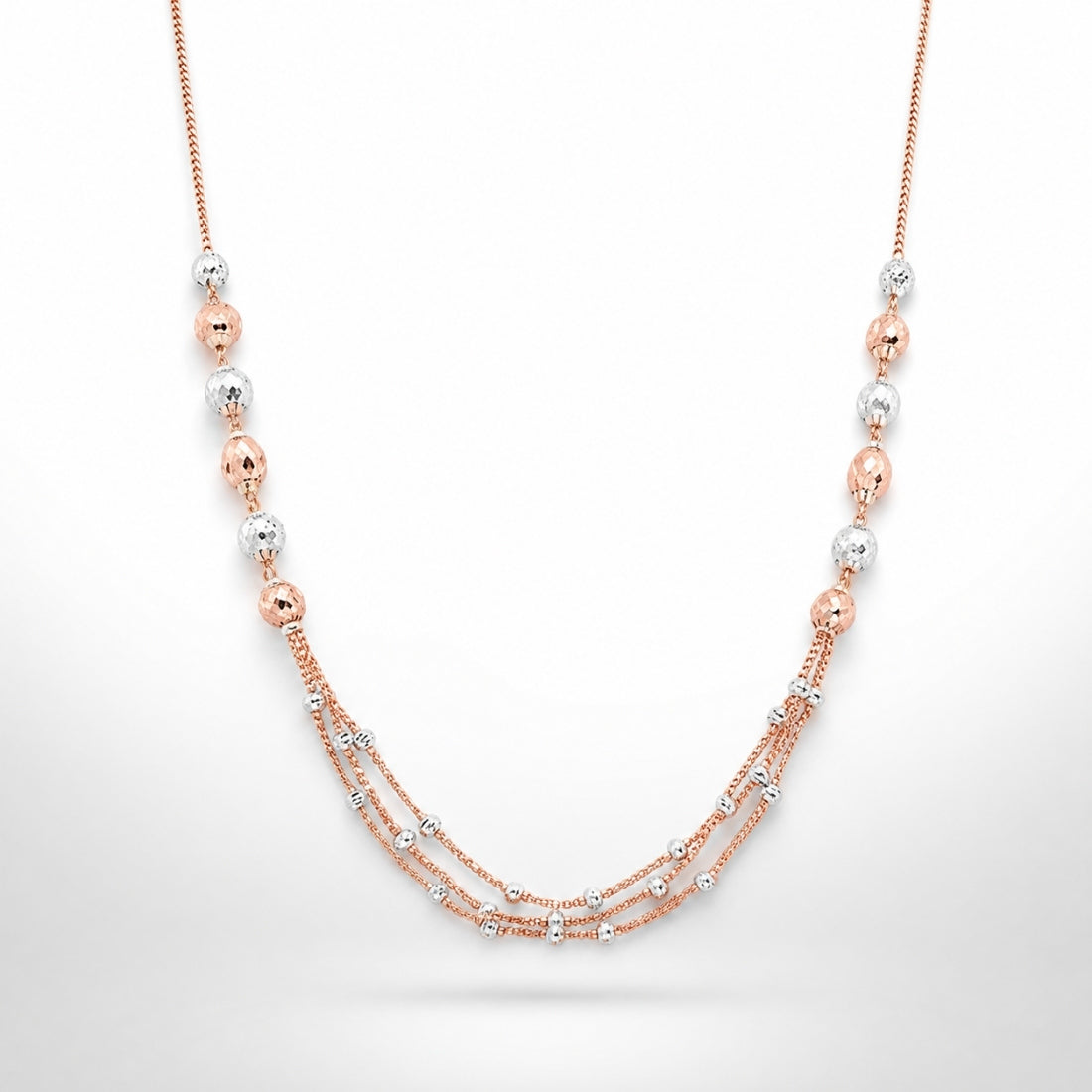 The Aura Multi-Strand Two-Tone Waterfall Chain