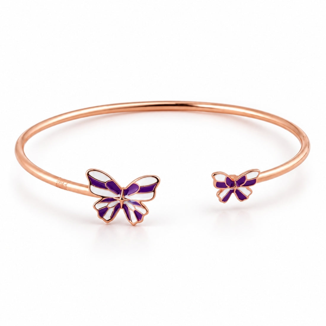 Violet Flutter Rose Gold Butterfly Kada