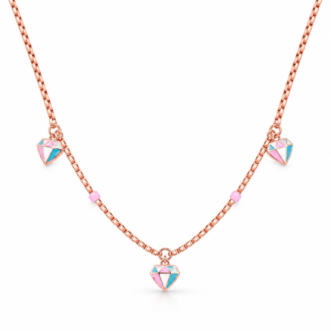 Aura of Love Multi-Heart 925 Silver Chain