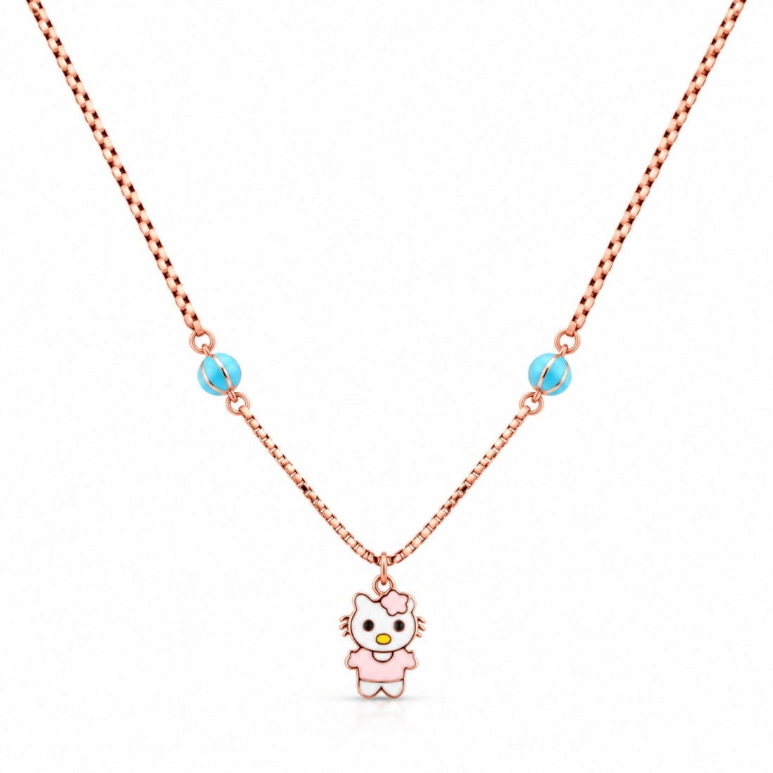 The Hello Kitty Candy 925 Silver Rose Gold Chain