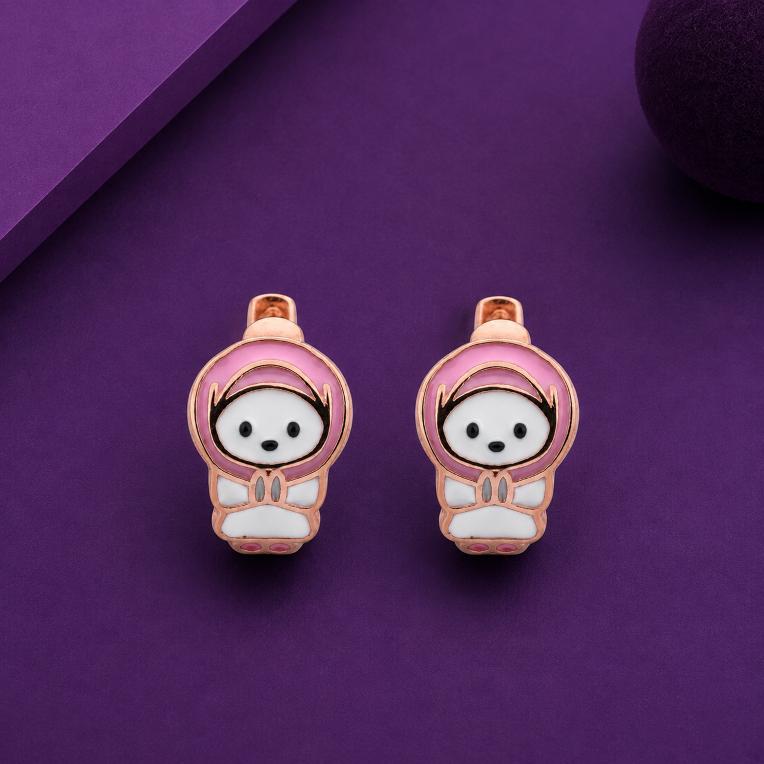 Little Eskimo 925 Sterling Silver Kids Stud Earrings