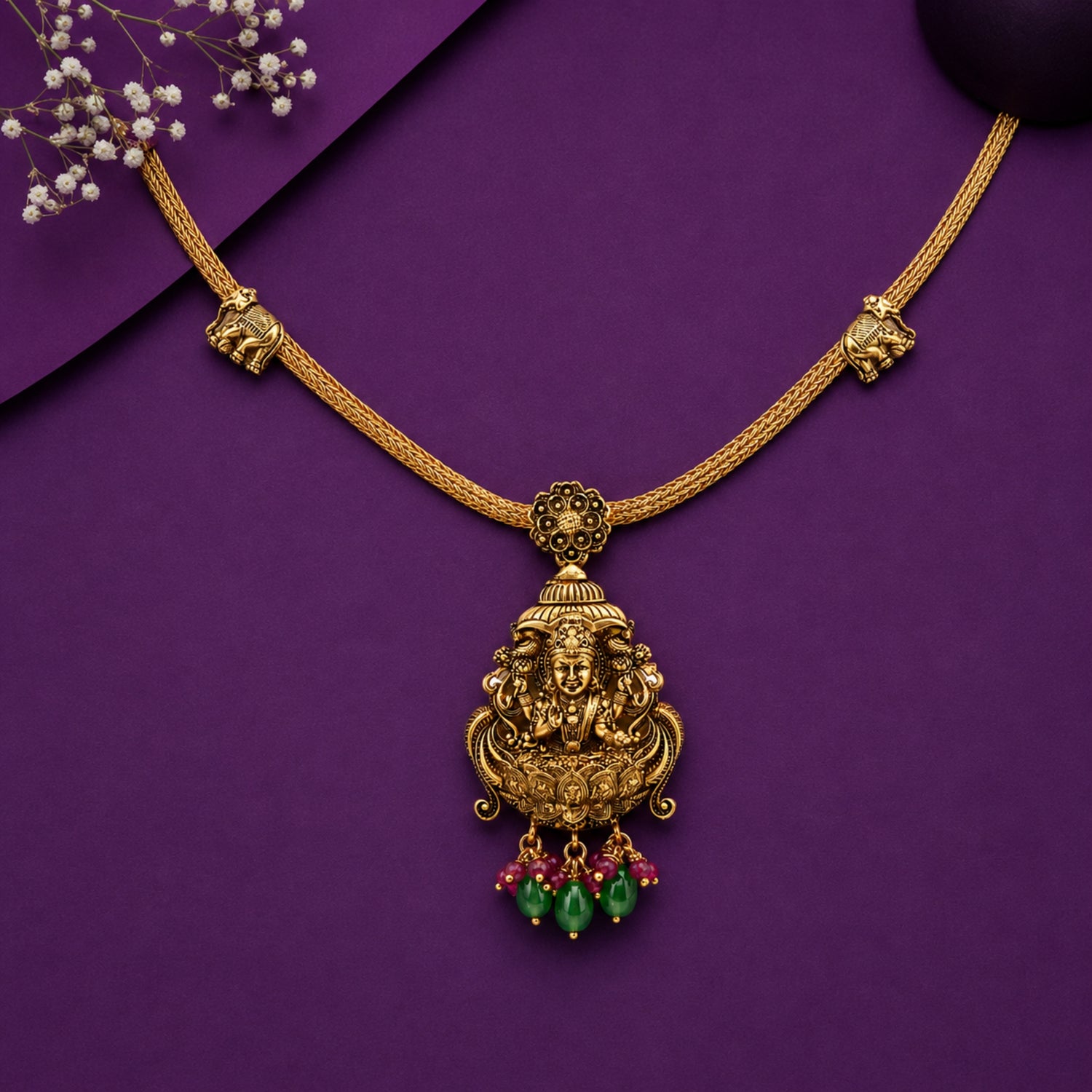 The Gaja Lakshmi Nakkashi Pendant Necklace