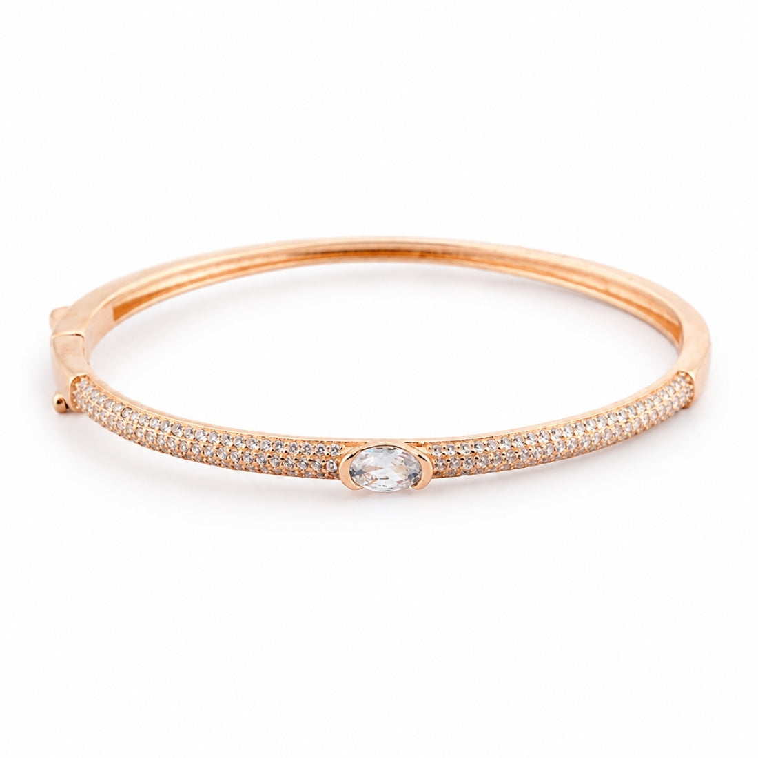 Imperial Solitaire Rose Gold Pavé Kada
