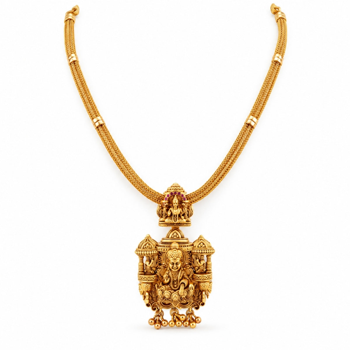 The Sanātana Lakshmi Nakkasi 925 Silver Necklace