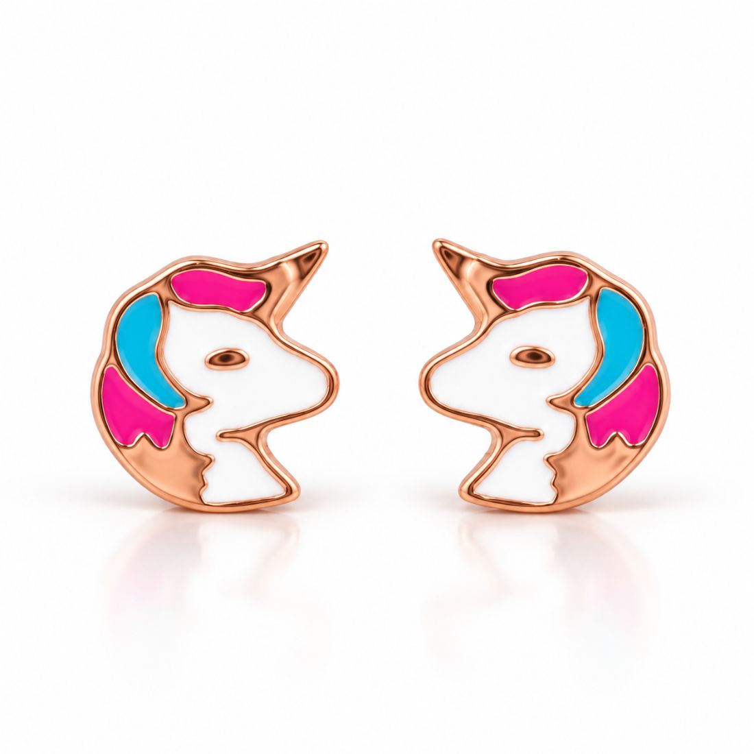 The Enamelled Unicorn Magic 925 Silver Stud Earrings