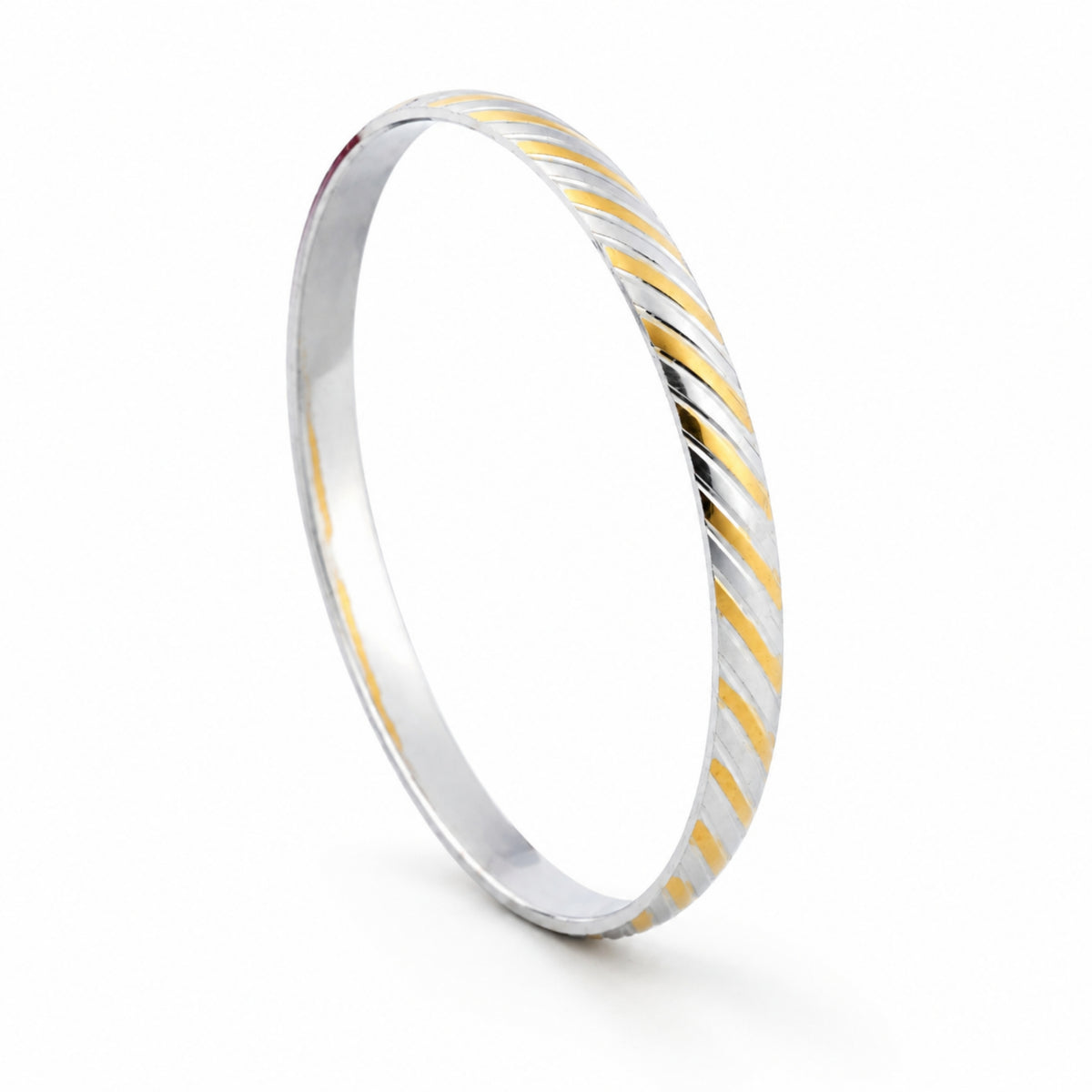 Imperial Helix Dual-Tone Textured Wrist Kada