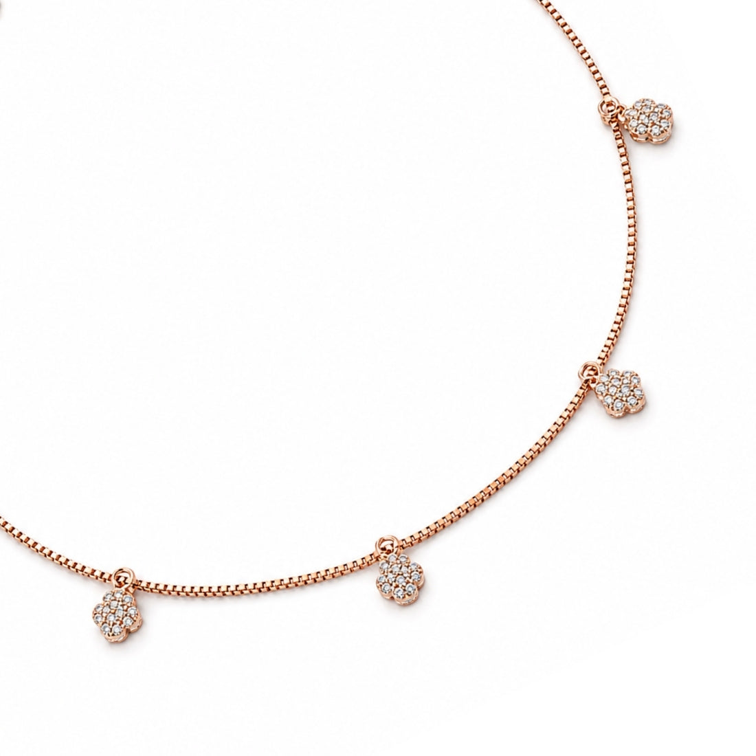 Crystal Blossom 925 Sterling Silver Payal