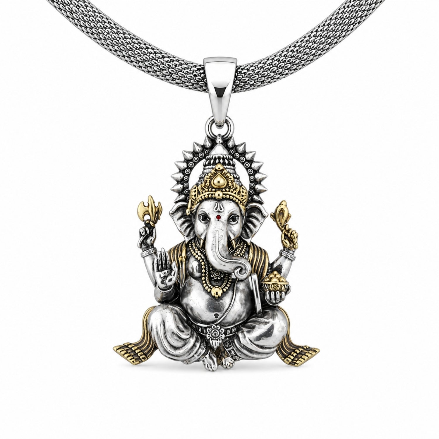The Heritage Vinayaka Antique 925 Sterling Silver Pendant