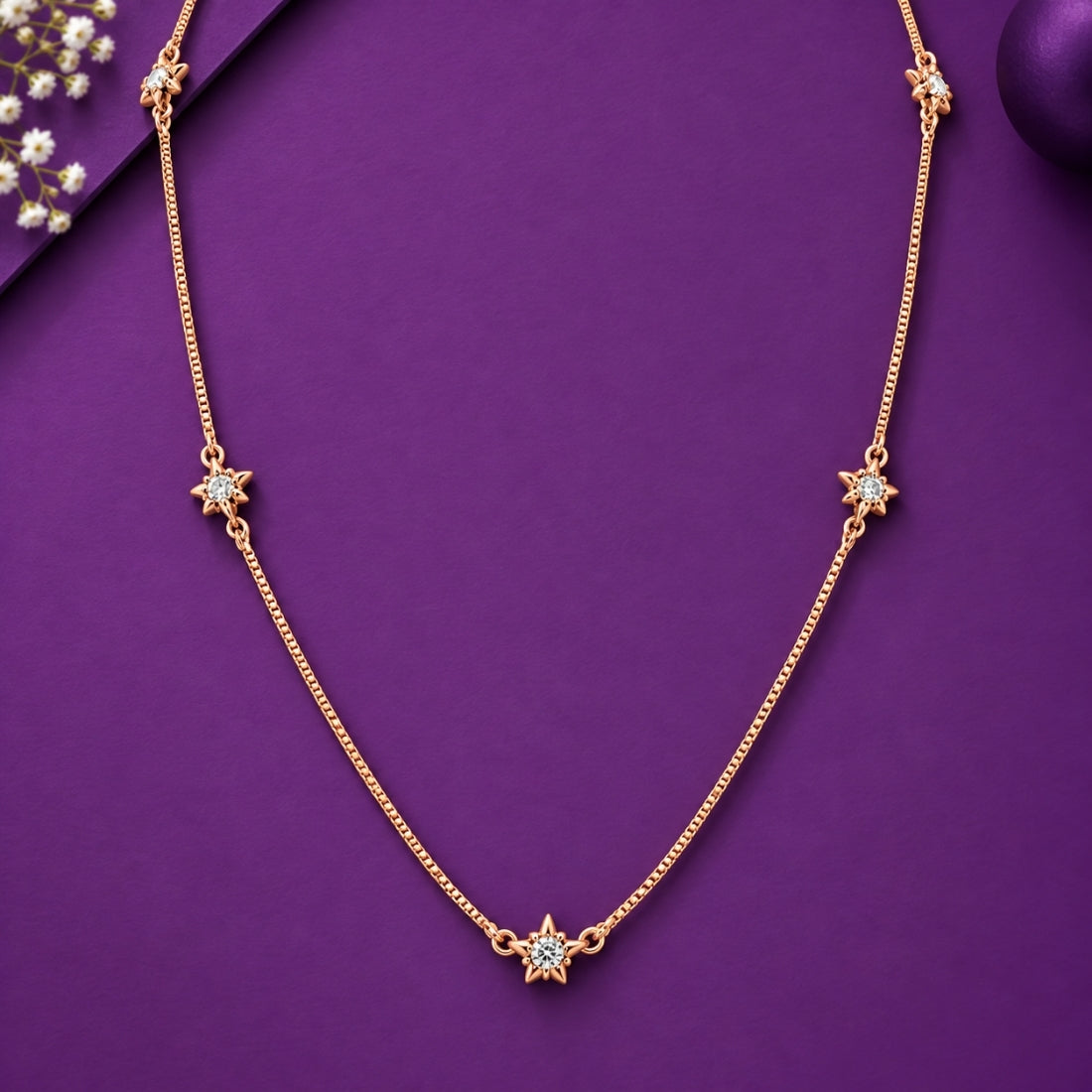 The Stella Constellation Star Station Rose 925 Silver Chain