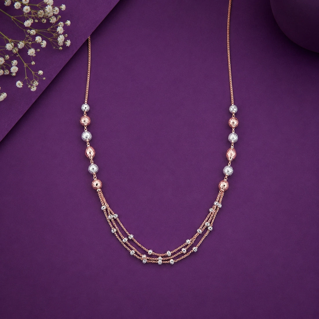 The Aura Multi-Strand Two-Tone Waterfall Chain
