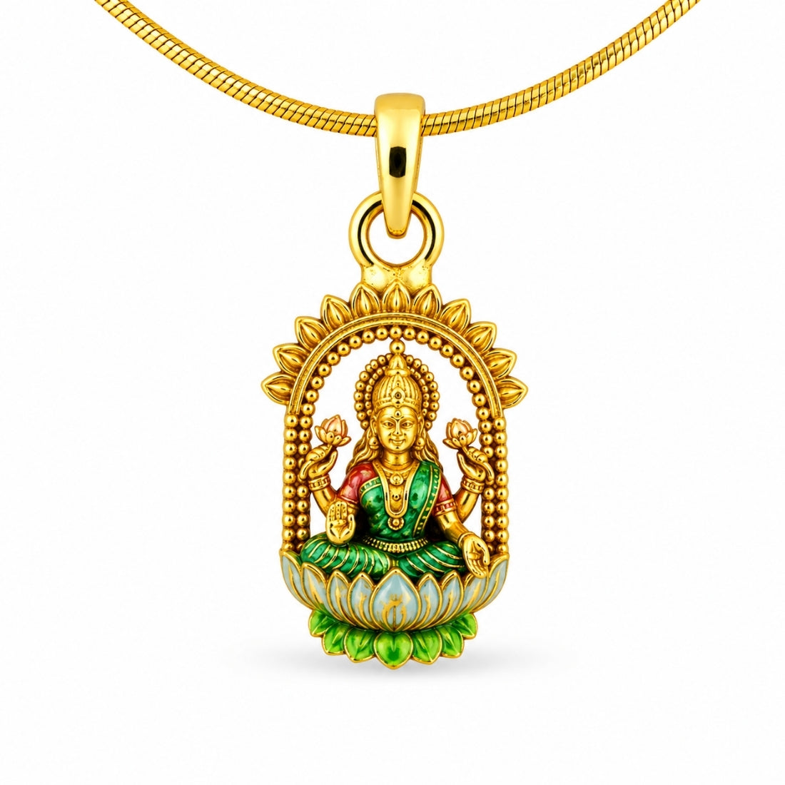 The Divine Lakshmi Archway Lotus Charm (925 Silver)