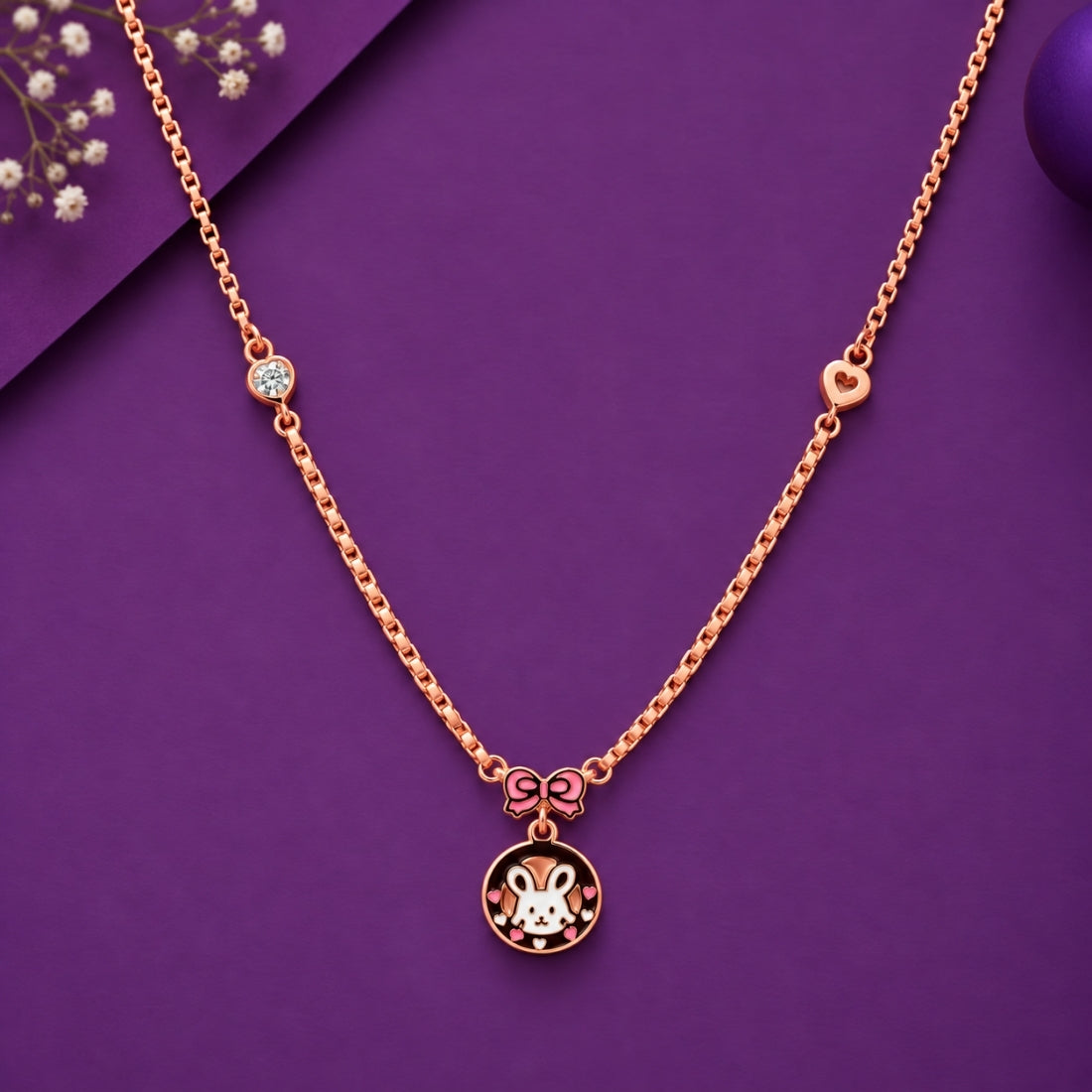 Enchanted Bunny Bow Necklace