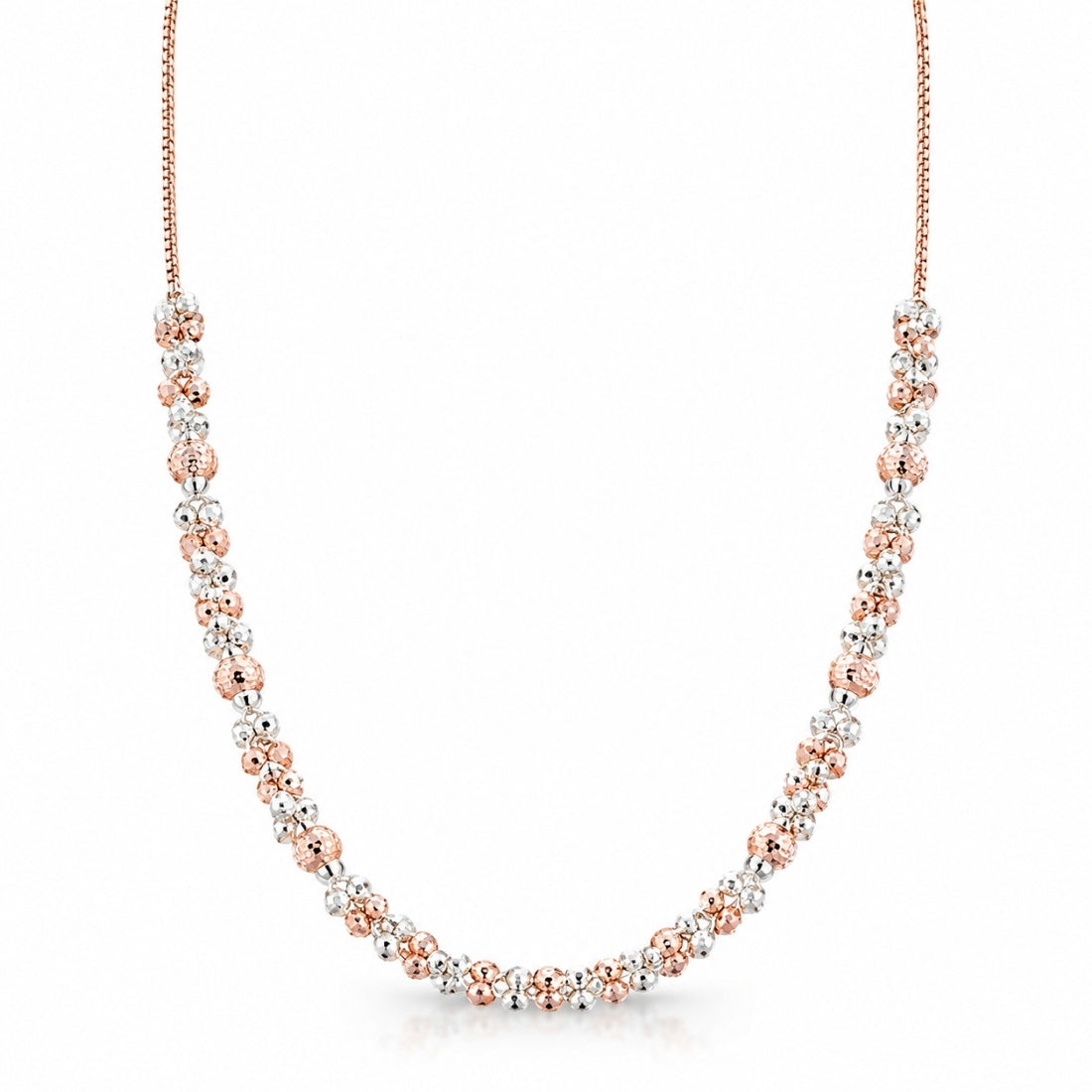 Stardust Alternating Rose & Silver Cluster Chain