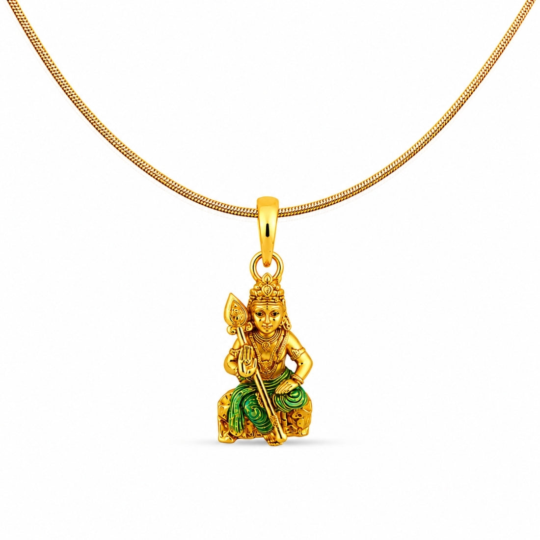 The Divine Seated Kartikeya Vel Charm (925 Silver)
