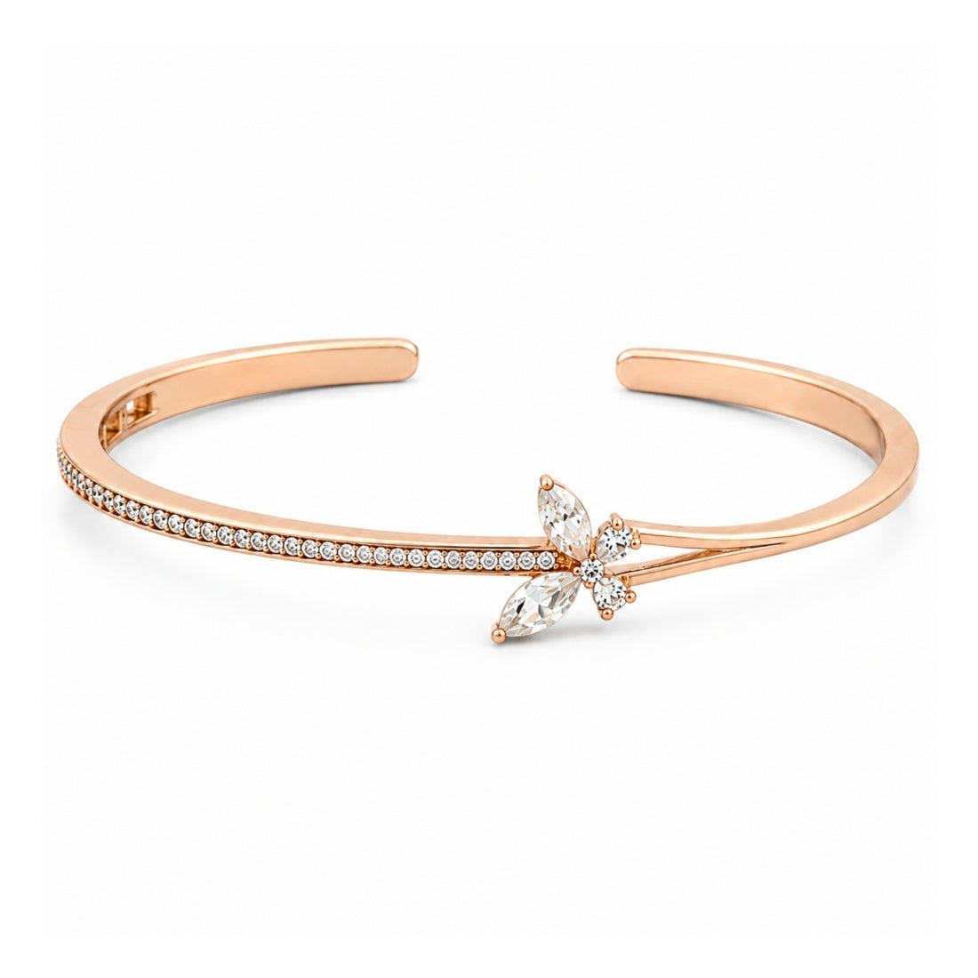925 Rose Gold Plated Silver Marquise Butterfly Kada