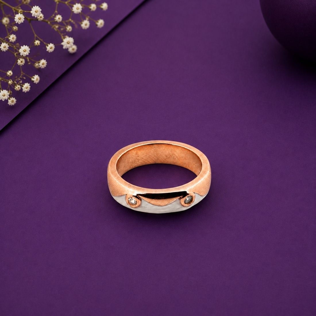 Two-Tone Cute Frog Face 925 Sterling Silver Ring