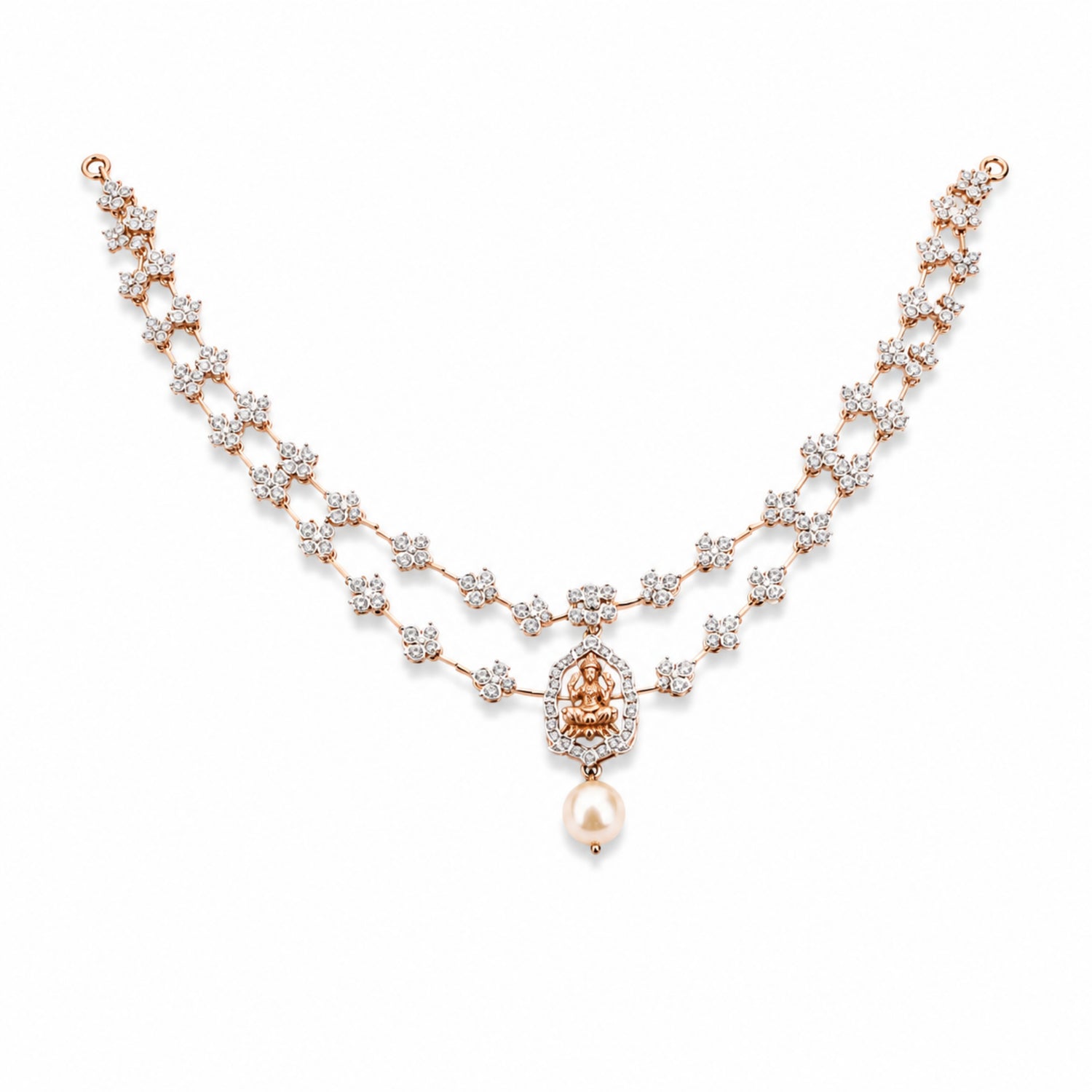 The "Goddess Lakshmi" Layered Heritage 925 Silver Necklace