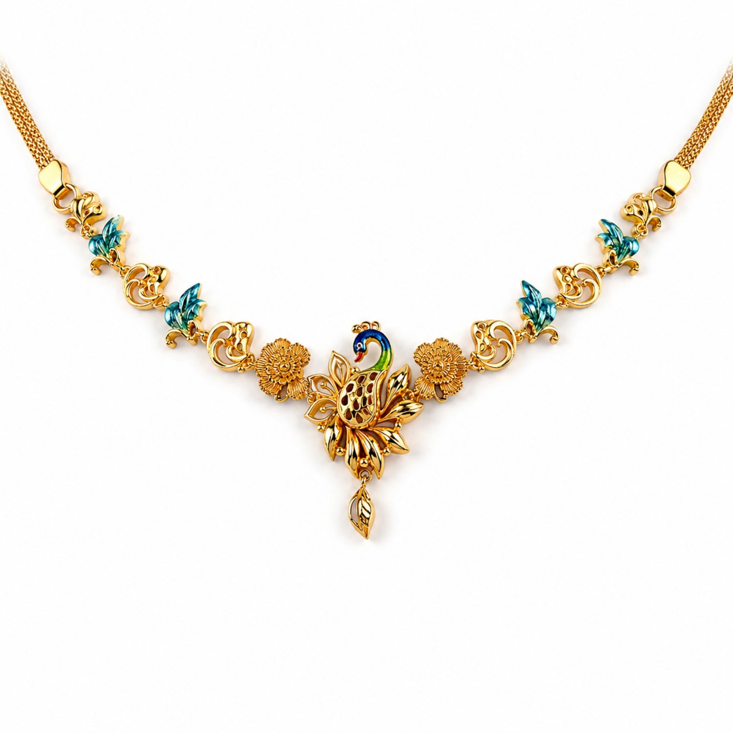 The Neel Mayura Flora Antique Necklace