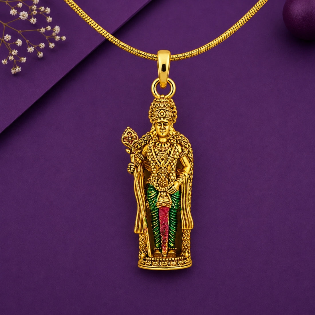 The Divine Standing Kartikeya Vel Charm (925 Silver)