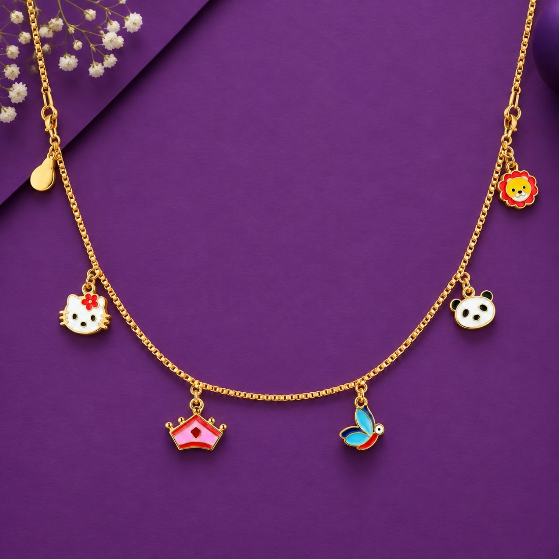 Dreamland Animal Friends Gold Charm Chain